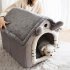 US Cat  Bed Sleep House Warm Cave Dog Kennel Indoor Enclosed Tent Huts Sofa For Pet Cats Kittens Puppy Pink starry sky L for pets within 14kg