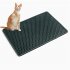 US Cat Litter Mat Waterproof Urine proof Honeycomb Design Double Layer Litter Trapping Pad Green