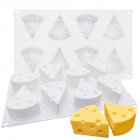 US WHIZMAX Cheese Shaped Cake Mold for DIY Baking Dessert Art Mousse Silicone 3D Mould Pastry Tool 8 cheeses