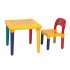 US Children Alphabet Table Chair Set Removable Lightweight