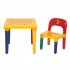 US Children Alphabet Table Chair Set Removable Lightweight