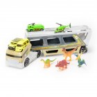 US Children DIY Shapes Transform Car Carrier with Dinosaurs Car Helicopter Playset Vehicle Playset