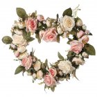 US Classic Artificial Simulation Flowers Garland for Home Room Garden Lintel Decoration,Roses Peonies Pink roses