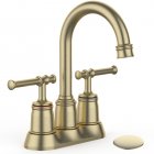 US GARVEE Classical Bathroom Faucets for Sink 2 Holes 3 Holes Brushed Gold
