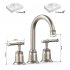 US Classical Bathroom faucets for Sink 3 Holes 8 inch Bathroom Faucet Widespread Brushed Nickel Bathroom Faucet