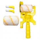 US Clean-cut Paint Edger Roller Brush Multifunctional Removable Cleaning Brush Safe Tools For Wall Ceiling 1 set long handle