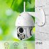 US Cloud Storage Wireless PTZ IP Camera 4X Digital Zoom Speed Dome Camera Outdoor CCTV Surveillance 1080P US standard
