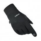 US Cold-proof Ski Gloves Anti Slip Winter Waterproof Windproof Gloves Cycling Fluff Warm Gloves For Touchscreen black XL