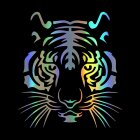 US Colorful Tiger Head Car-styling Motorcycle Vinyl Decal Car Sticker Colorful
