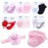 US Cotton  Toddler Newborn Socks Headband Sets Baby Girls Lace Flowers Headband Baby Shower Gifts K  0 12 months