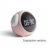 US Cute Night Light Alarm Clock Led Smart Kids Digital Clock Home Decor Children Room Sleep Trainer Lamp Clocks Expression white 110 105 93mm