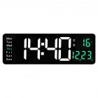 US Digital Wall Clock 10 Brightness Setting Remote Control Large Screen Simple Wall-mounted Led Clocks green