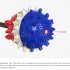 US Dog Chew Molar Toy with Double Suction Cup Pet Aggressive  Chewers Bite Interactive Squeaky Ball Toys American Blue A type single suction cup   single ball