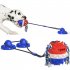 US Dog Chew Molar Toy with Double Suction Cup Pet Aggressive  Chewers Bite Interactive Squeaky Ball Toys American Blue A type single suction cup   single ball