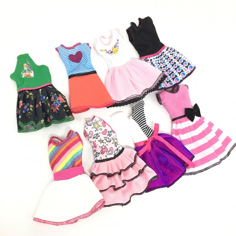 US Doll's Fashionable Clothing Set Casual One-piece Dress doll Style Random 5 pcs for a set 29cm