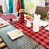 US Double Sided Chequered Linen Table Runner for Christmas Dinner Decorations  36x180cm