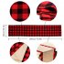 US Double Sided Chequered Linen Table Runner for Christmas Dinner Decorations  36x180cm
