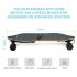 US Dual Hub Motors Electric Skateboard Strong Endurance Battery Electric Longboard with 2 Tail Lights Black