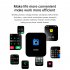 US E500 Smart Watch Touch Screen Blood Sugar Ecg Ppg Monitoring Sports Fitness Smartwatch Black Leather Belt