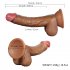 US EUPHER 7 6 Inch Small Dildo Sex Toy Women Silicone Lifelike Penis Brown Cock with 3d Full Shaped Balls For Beginners