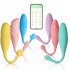 US EUPHER Bullet Vibrator APP Control Smarter Vibrator Macarons Vibrator with 9 Stimulations Mode 6pcs Set