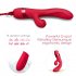 US EUPHER Rabbit Vibrator Pulsating Clitoral Vibrator Rechargeable with 10 Modes for Vagina Clit Stimulation Detachable Silicone Flogger Whip for Couples