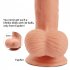 US EUPHER Single Tpe Rubable Leather 7 7 Inch Dildo Flesh Color