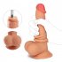 US EUPHER Single Tpe Rubable Leather 7 7 Inch Dildo Flesh Color