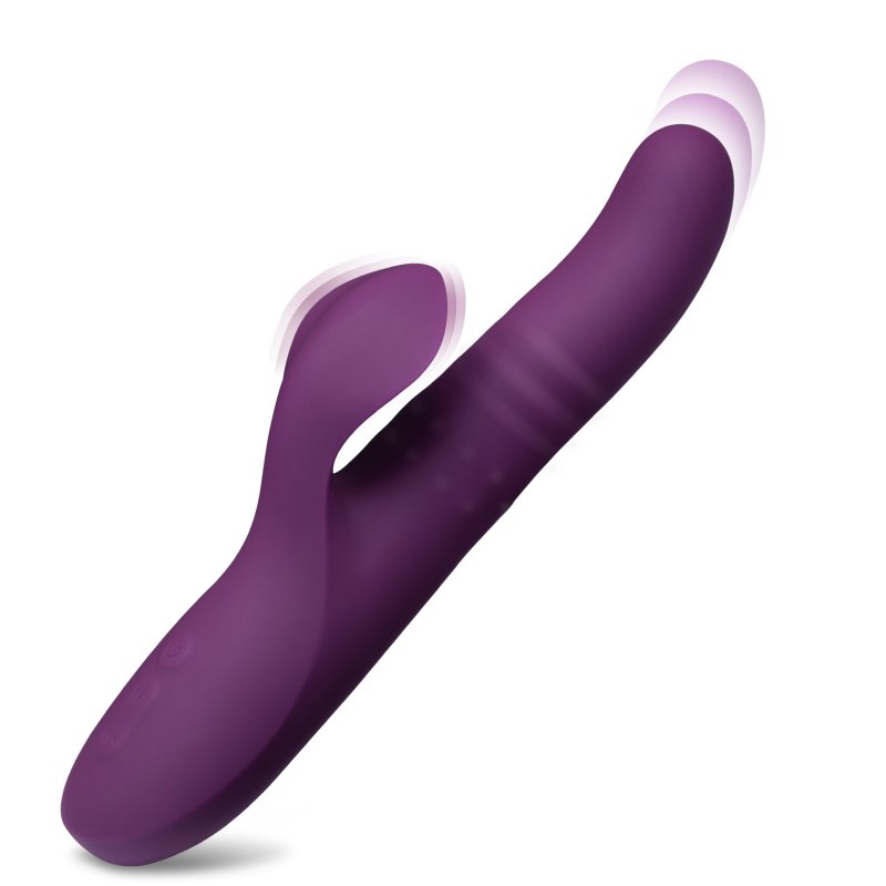 US EUPHER Thrusting Rabbit Vibrator with Rotating Beads Triple Action G Spot Vibrators 10 Vibration Waterproof Rechargeable Adult Sensory Toys for Women