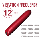 US EUPHER WIN088 Single Silicone ABS Plastic 12 Frequency Mini Bullet Vibrators Rose Red