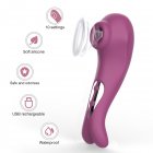 US EUPHER Wy0528 Single Silicone Abs Plastic 10 Frequency Vibration Sucking Massager Purple