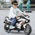 US Electric Motorcycle Toys 12v Battery 2 wheel Motorbike Kids Rechargeable Ride on Electric Motorcycles White