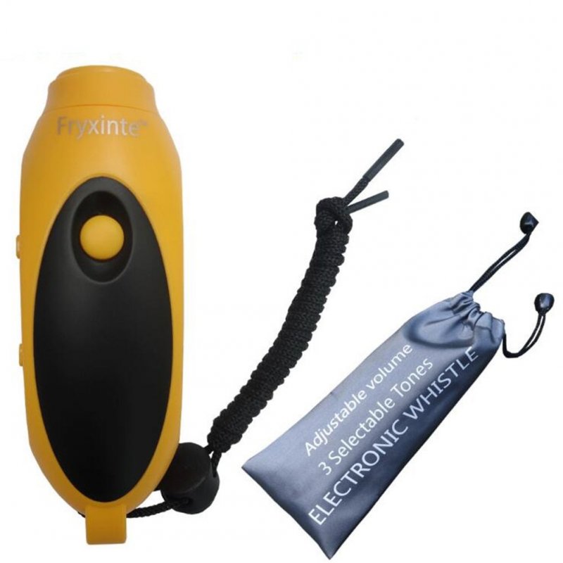 US Electronic Whistle 3 Tone Hand-Held Lanyard for Outdoor Sports Basketball  yellow