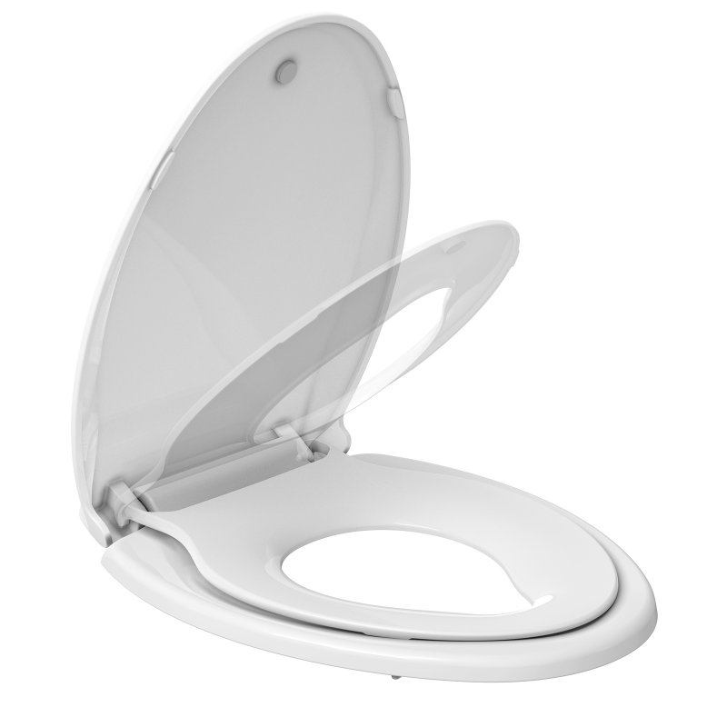US GARVEE Elongated Toilet Seat with Toddler Seat Built in