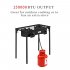 US Ex72 15w Outdoor Camping Stove 150000 Btu Portable High Pressure Double Cooking Burner Black