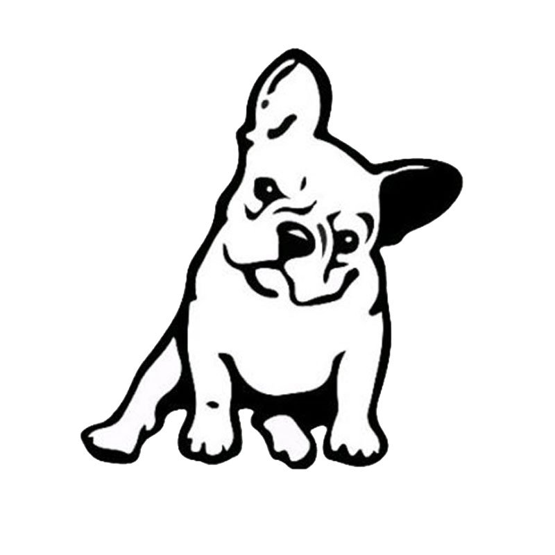US Fashion French Bulldog Dog Car Sticker Car Decoration black