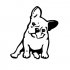 US Fashion French Bulldog Dog Car Sticker Car Decoration black