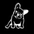 US Fashion French Bulldog Dog Car Sticker Car Decoration black