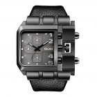 US LINTIMES Fashion Rectangle Watch Quartz Movement Casual Wristwatch  black