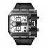 US Fashion Rectangle Watch Quartz Movement Casual Wristwatch  black