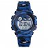 US Fashion Wristwatch Electronic Children Watch For Outdoor Sports Multi function Electronic Watch Light blue camouflage