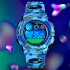 US Fashion Wristwatch Electronic Children Watch For Outdoor Sports Multi function Electronic Watch Light blue camouflage