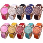 US Female Leather Belt Casual Fashion Watches Three Six-Pin Quartz Watches 10 Pcs (Mixed Color)