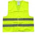 US Fluorescent Green Reflective Vest Sleeveless Tops Traffic Running Safety Reflector with Reflective Stripe Fluorescent green