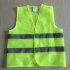 US Fluorescent Green Reflective Vest Sleeveless Tops Traffic Running Safety Reflector with Reflective Stripe Fluorescent green