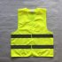 US Fluorescent Green Reflective Vest Sleeveless Tops Traffic Running Safety Reflector with Reflective Stripe Fluorescent green