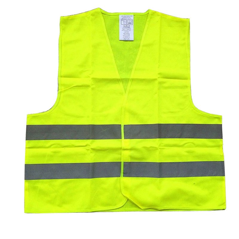 US Fluorescent Green Reflective Vest Sleeveless Tops Traffic Running Safety Reflector with Reflective Stripe Fluorescent green