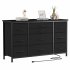 US GARVEE 10 Drawer Dressers for Bedroom  Tv Stand Dresser for 55   Chests of Drawers with Power Outlet for Living Room  Wide Kids Dresser with Fabric Drawers f