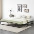 US GARVEE 10 Inch King Size Bed Frame  King Platform Bed Frame  Heavy Duty Metal King Size Bed Frame with Steel Slat Support  No Box Spring Needed  Easy Assembl