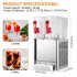 US GARVEE 10x2L Commercial Beverage Dispenser 280W Stainless Steel Food Grade Ice Tea Drink Dispenser